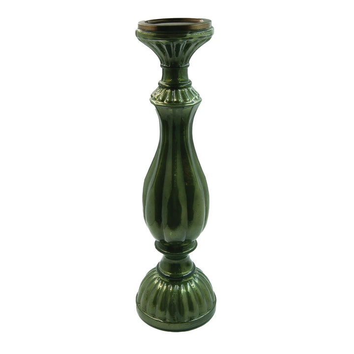 Evergreen Elegance Mercury Glass Candle Holders