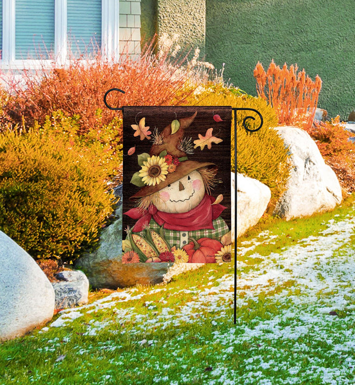 Harvest Scarecrow Garden Flag
