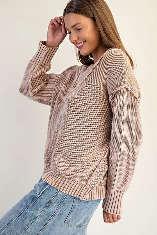 Sandstone Henley Sweater