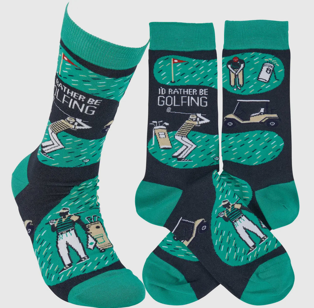 Rather Be Golfing Socks