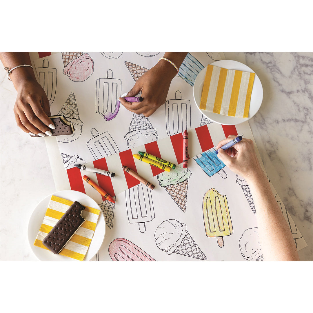 Coloring Summer Treats Placemats