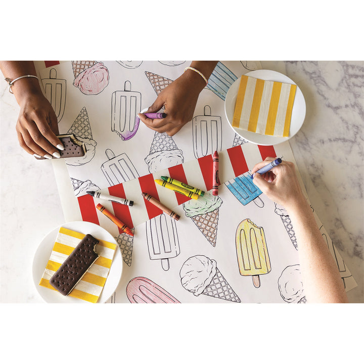 Coloring Summer Treats Placemats