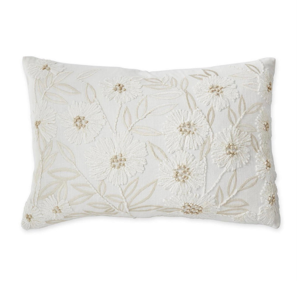 Ivory Heirloom Floral Lumbar Pillow