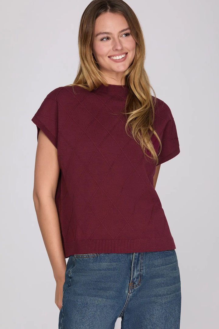 Bordeaux Nights Sweater Top