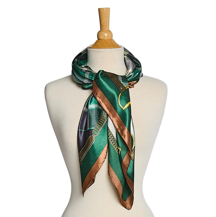 Equestrian Plaid Silky Scarf