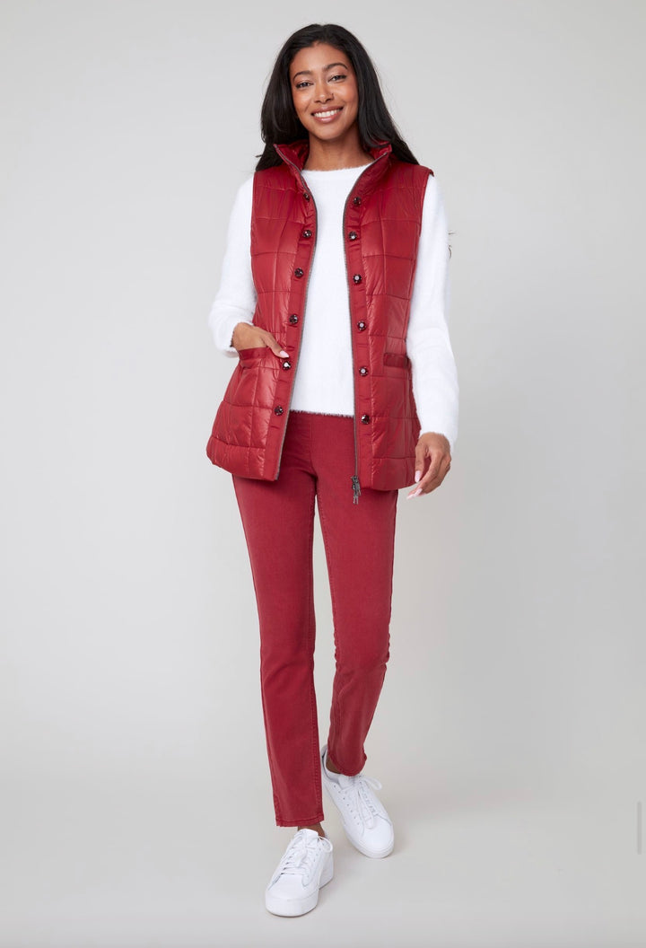 Cranberry Quilted Puffer Vest