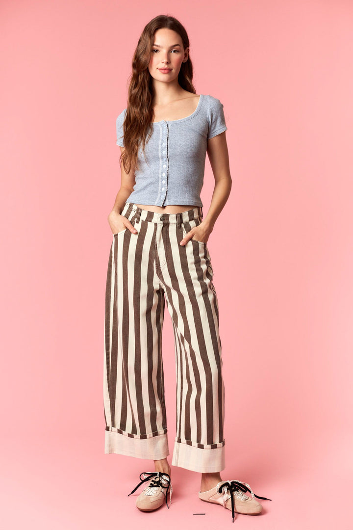 Boardwalk Stripe Wide Leg Pants