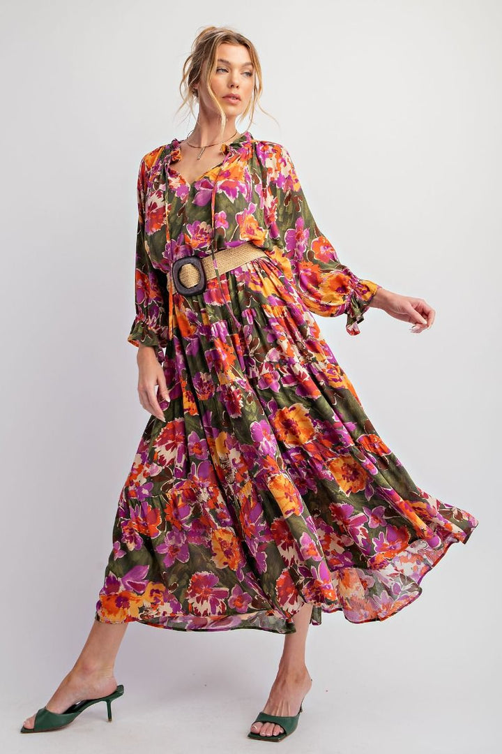 Sunset Bloom Maxi Dress