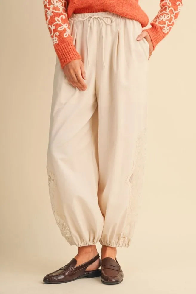 The Camille Lace Inset Pants