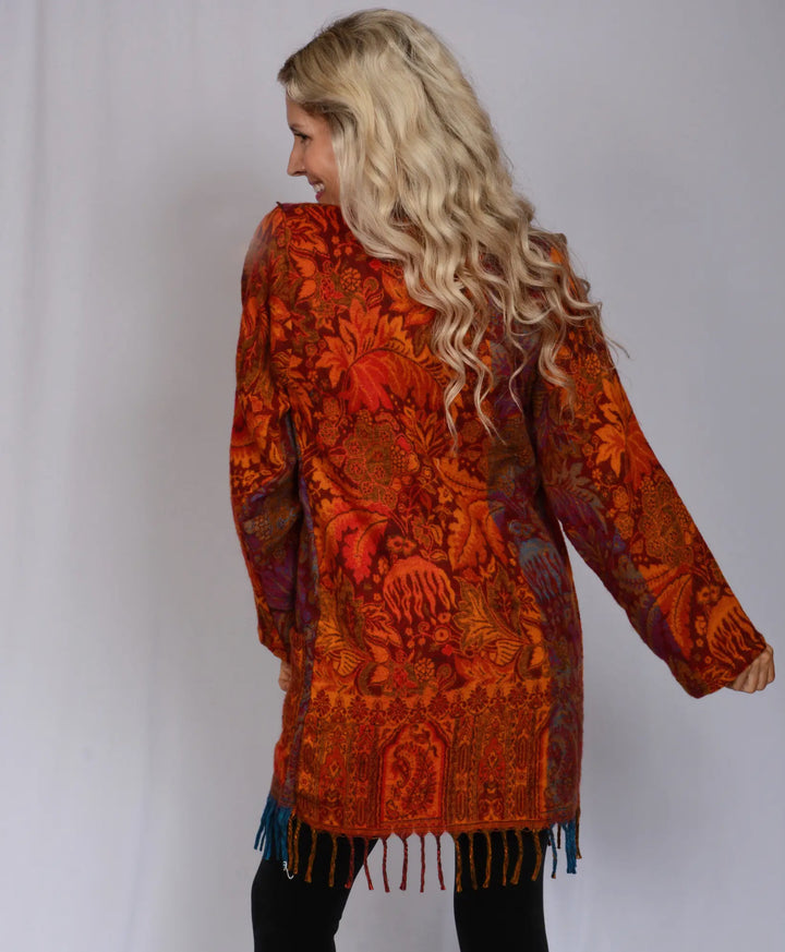 Mosaic Fringe Cardigan