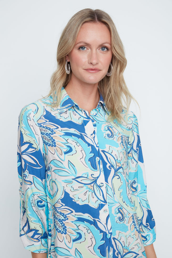 Blue Tide Shirt Dress