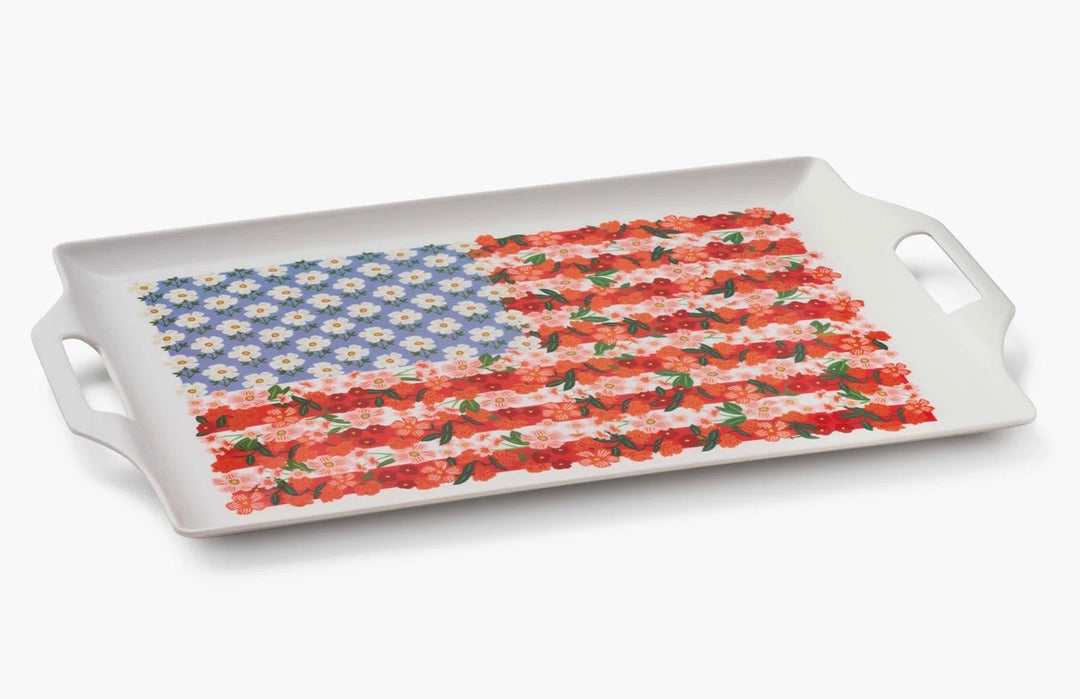 Floral Americana Melamine Serving Tray