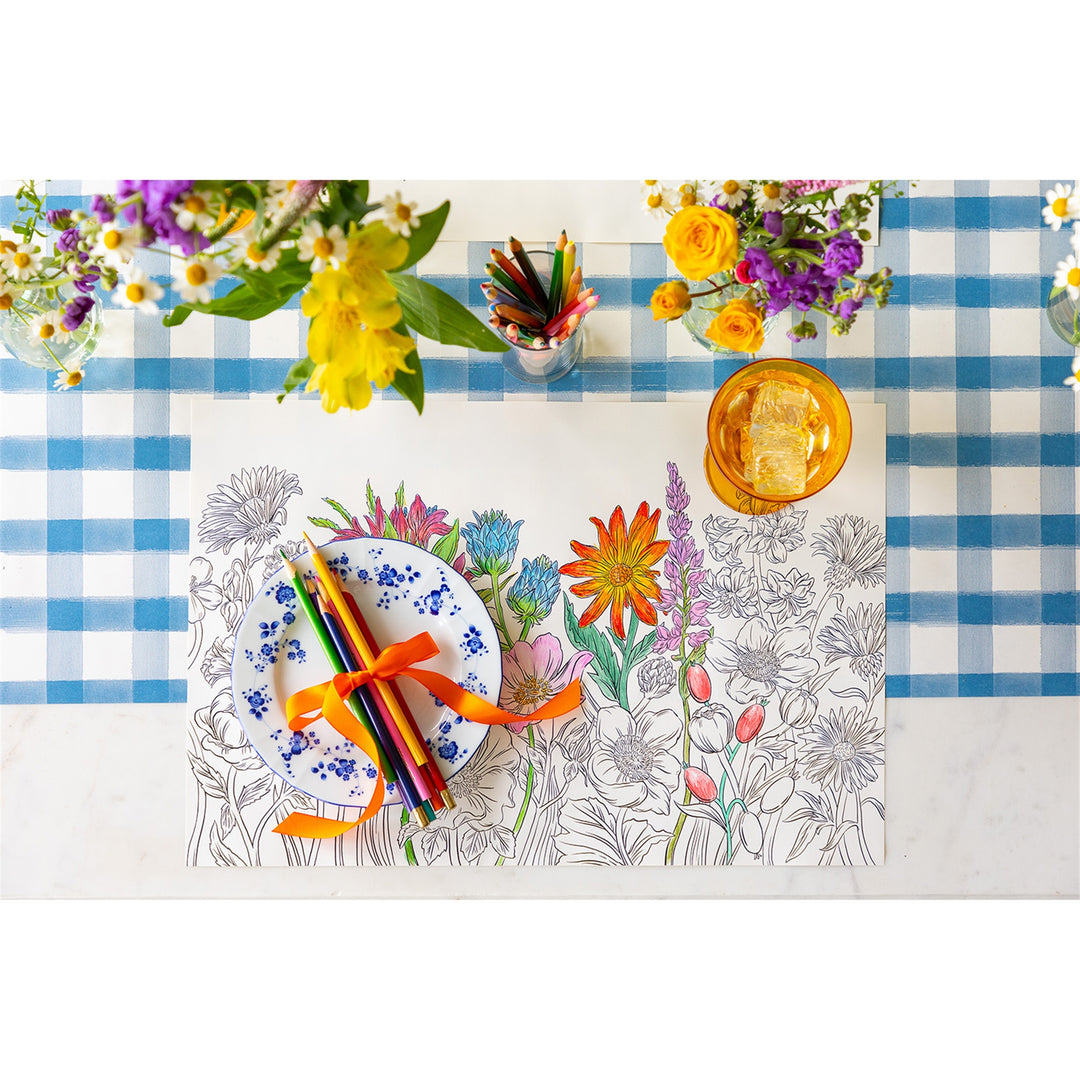 Coloring Wildflower Meadow Placemats