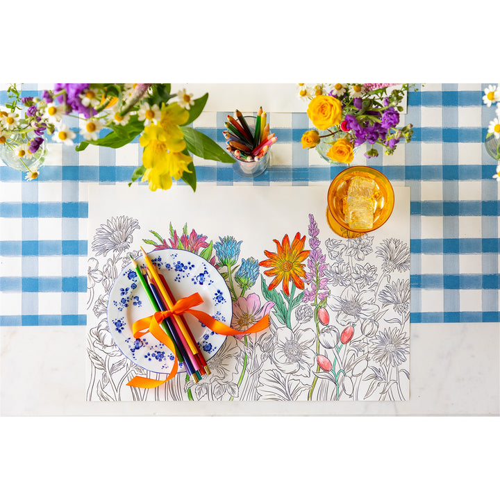 Coloring Wildflower Meadow Placemats