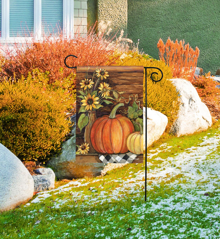 Sunflower Pumpkin Harvest Garden Flag