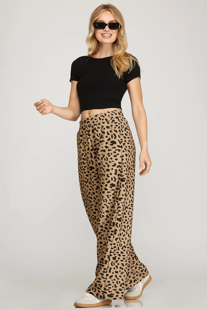 Luxe Spots Wide Leg Pant