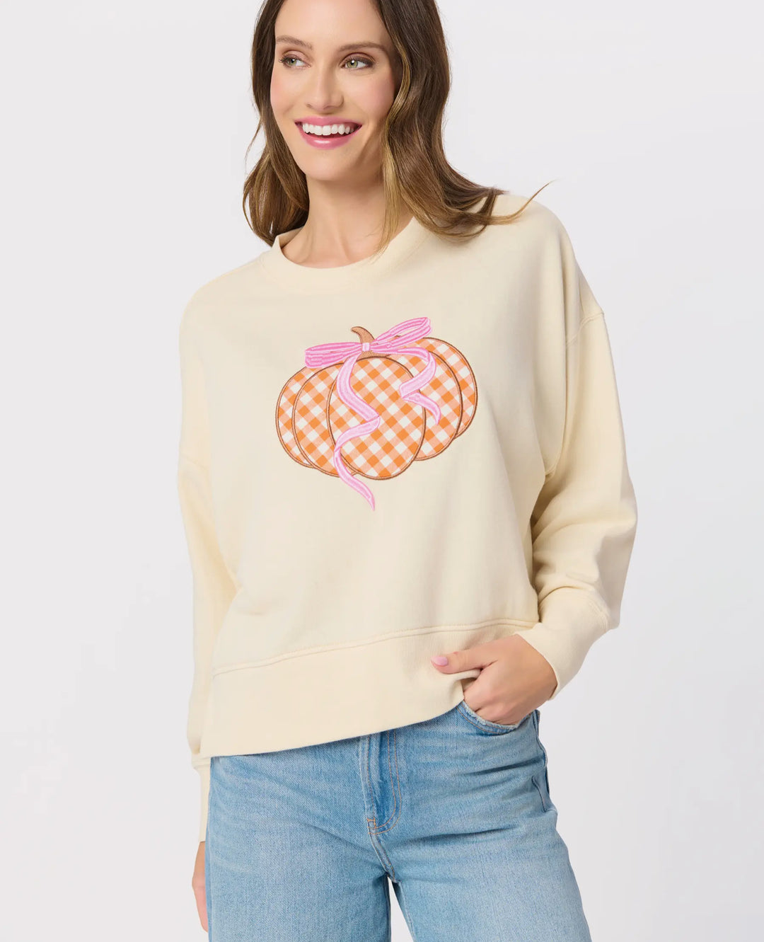 Pretty in Plaid Pumpkin Sweatshirt