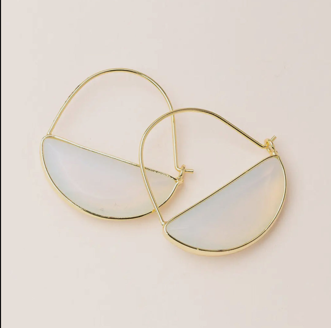 Stone Prism Hoops - FINAL SALE