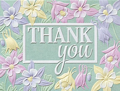 Boxed Pastel Floral Thank You Card Set