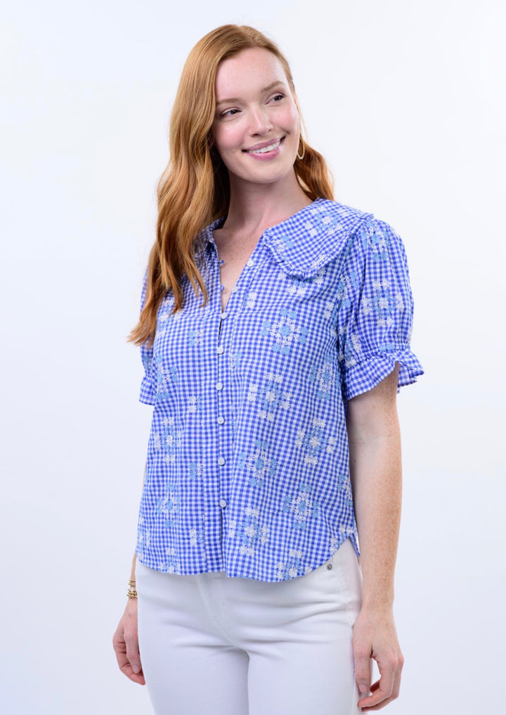 Bluebell Garden Gingham Top
