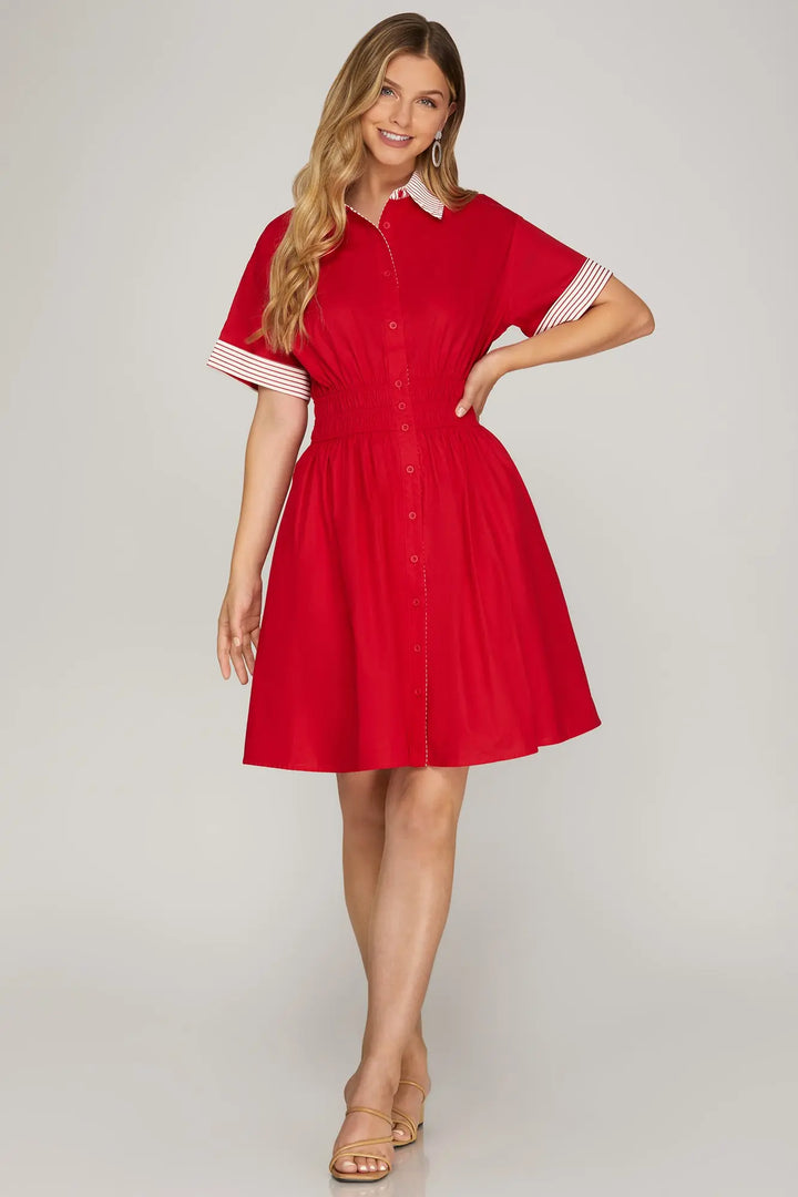 The Portside Stripe Shirt Dress