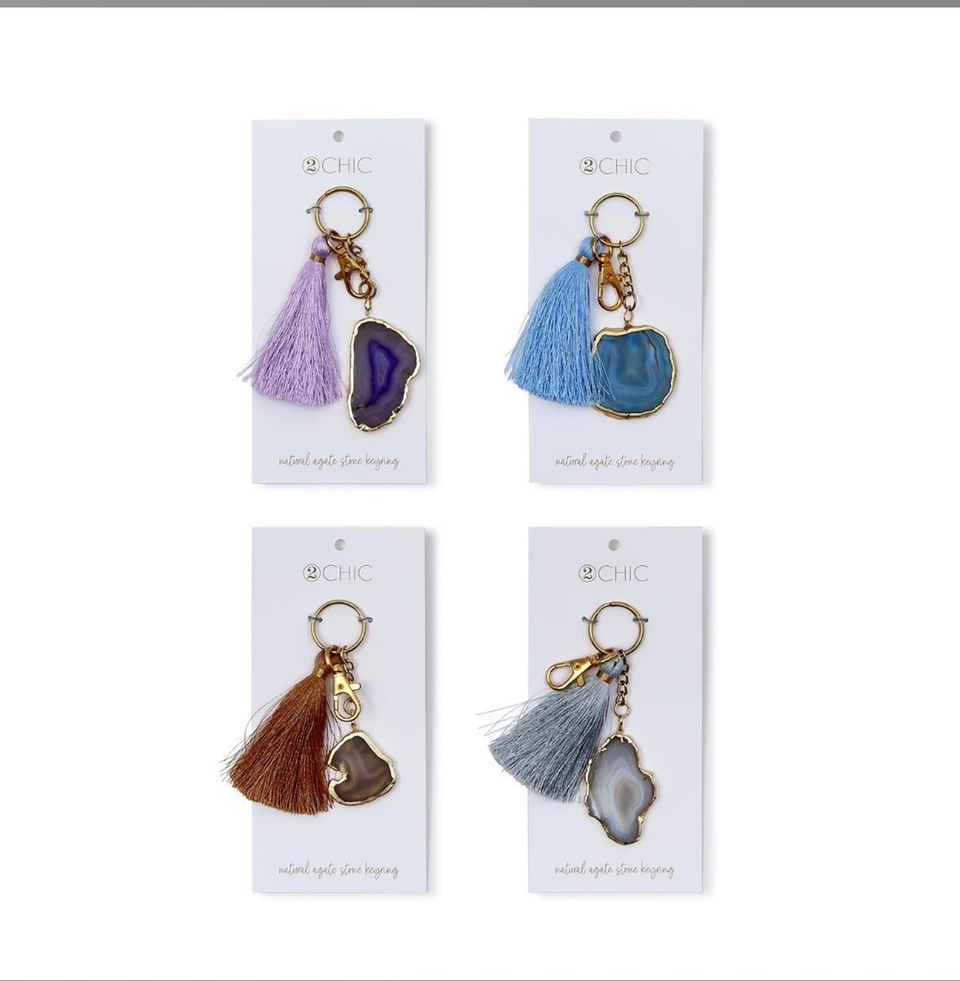 Agate Stone Keychain