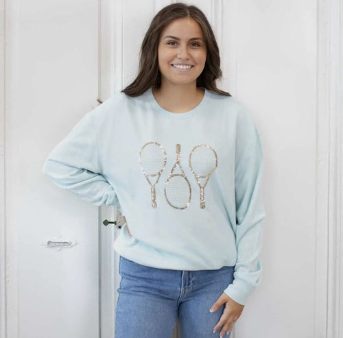 Sequin Tennis Sweatshirt