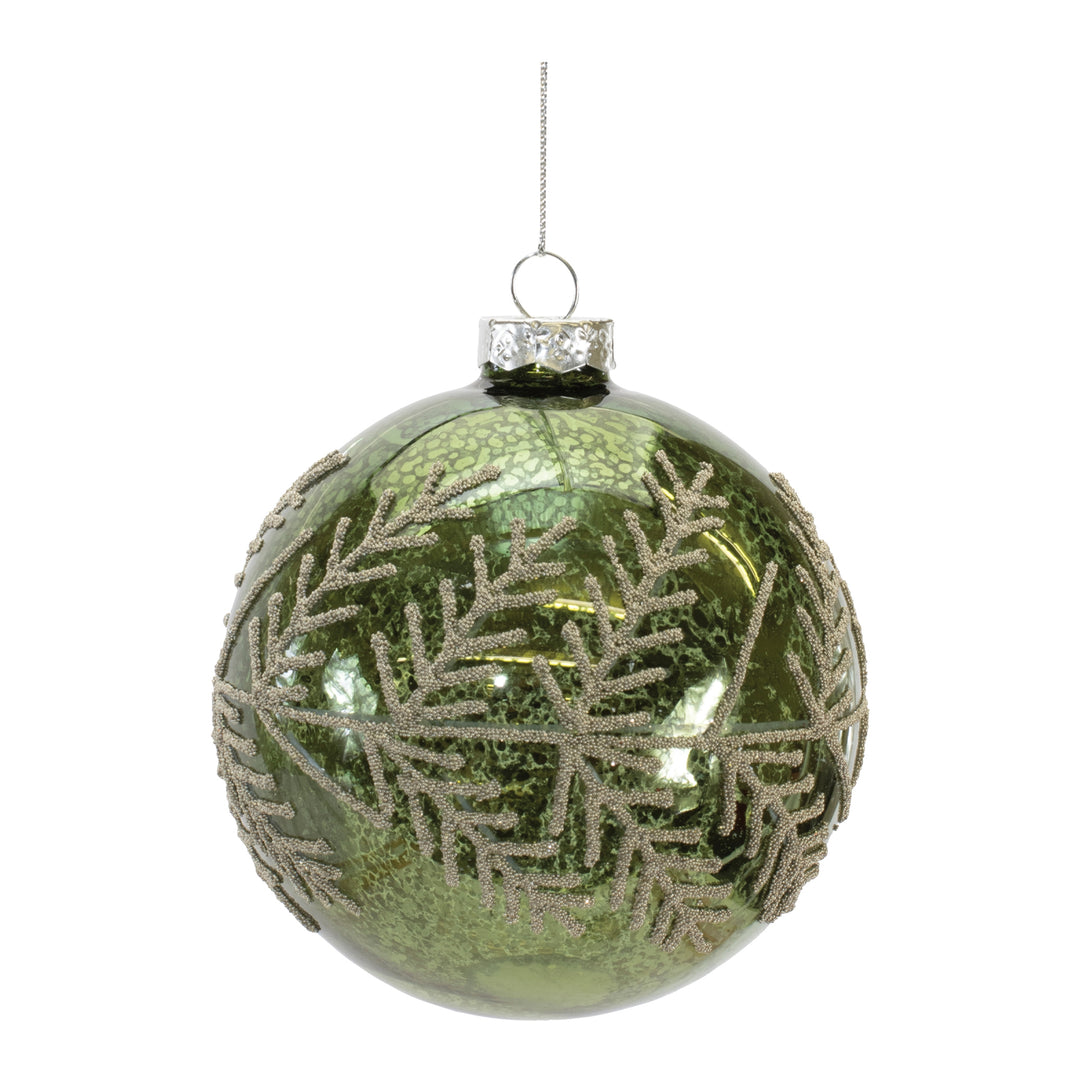 Evergreen Elegance Glass Snowflake Ornament