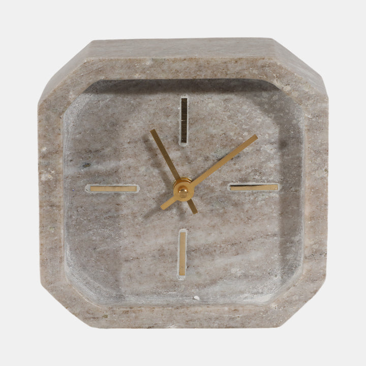 Stoneview Marble Table Clock