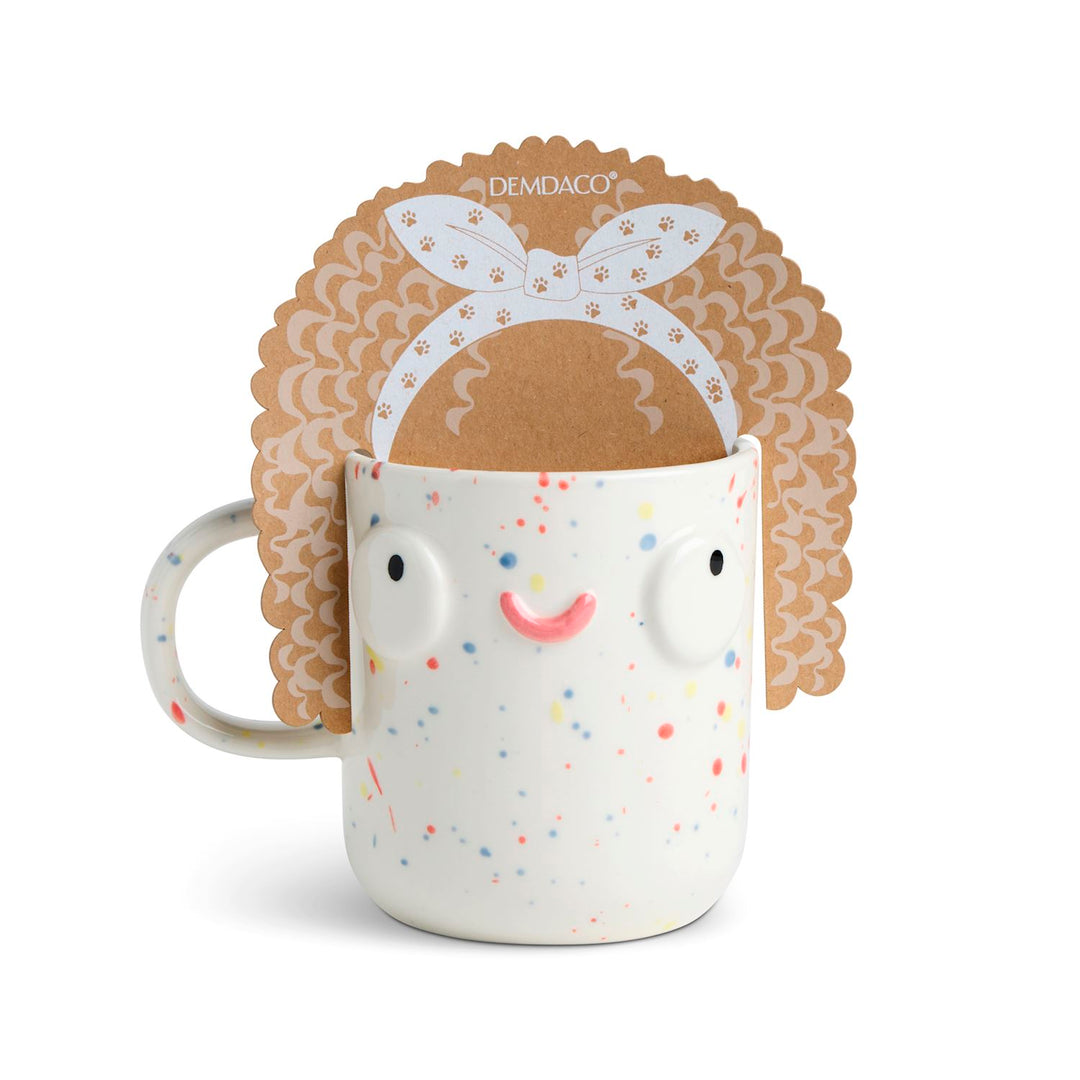 Whimsical Character Face Mug – 14 oz
