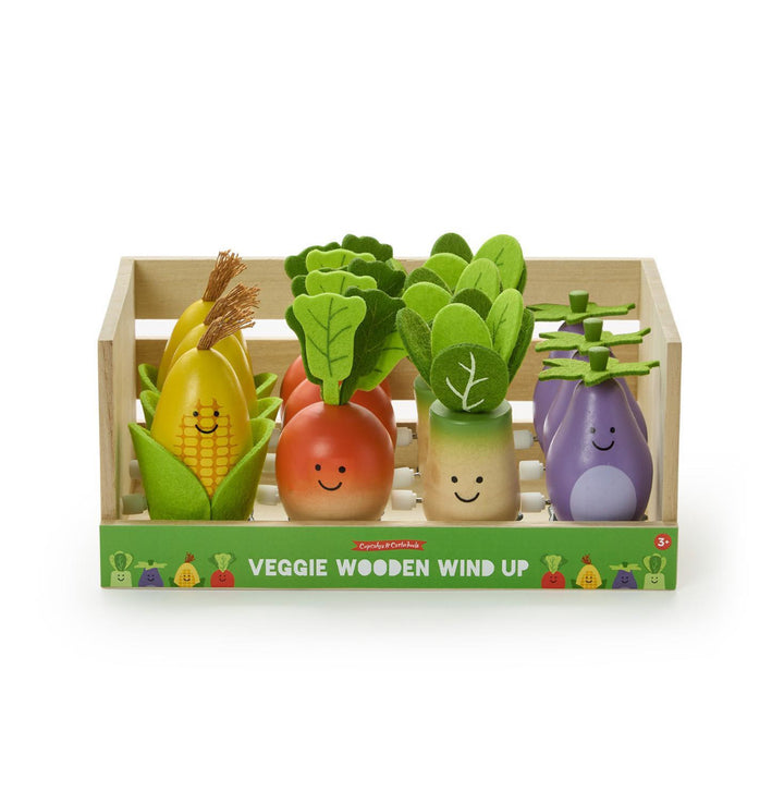Veggie Wind-Up Wooden Toy
