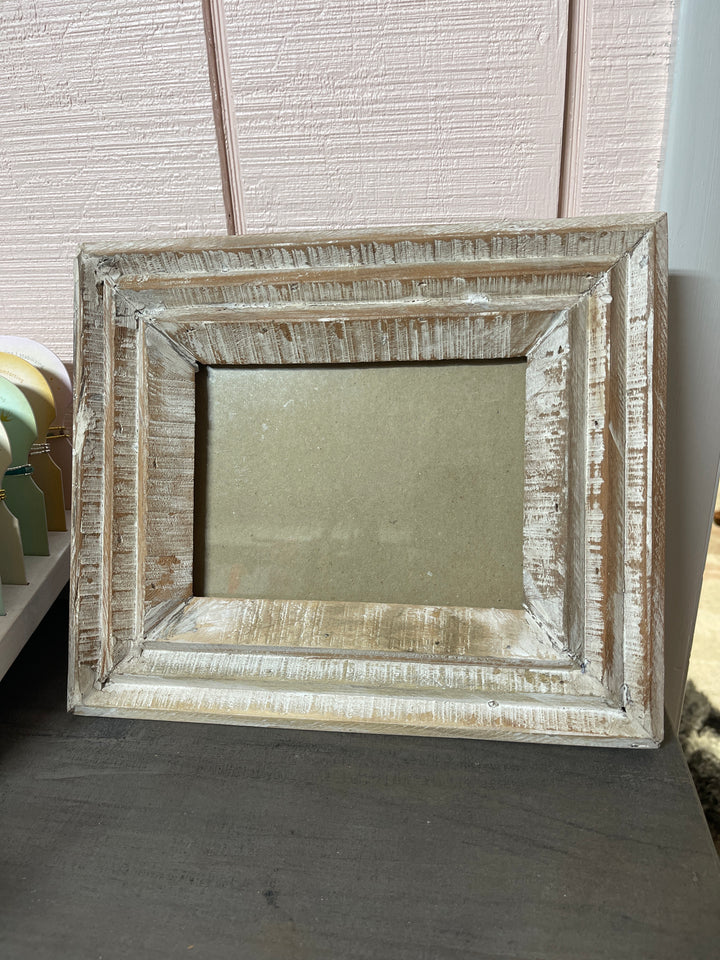 White Wash Wood Picture Frames