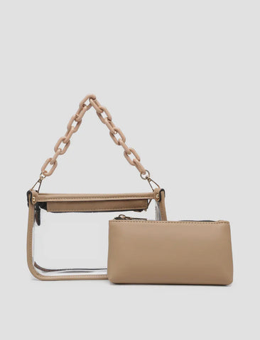 Clear Crossbody Bag with Chain