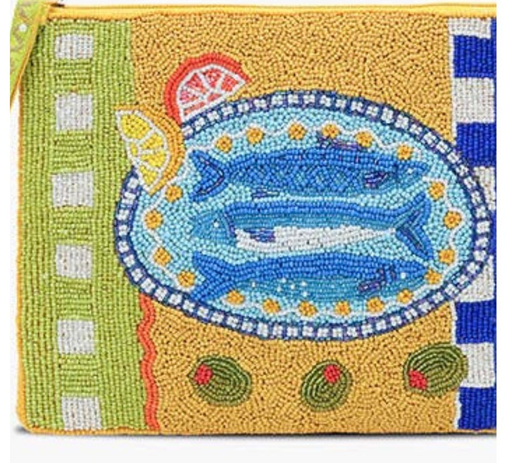 Mediterranean Sardine Beaded Wristlet