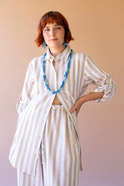 Santorini Stripe Tie-Front Set
