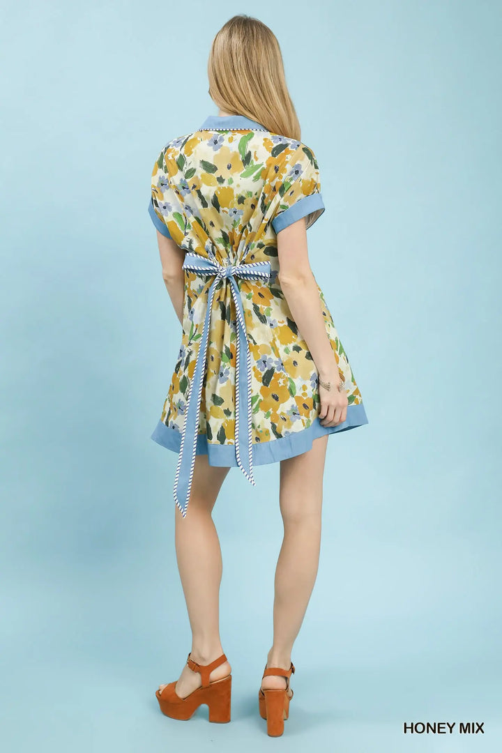 Honey Meadow Belted Mini Dress