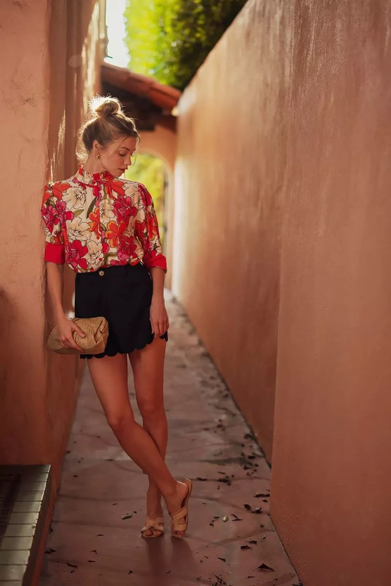 Jardin Rosé Floral Blouse