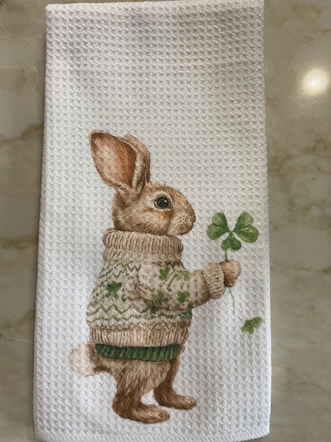 White Waffle Weave Towel