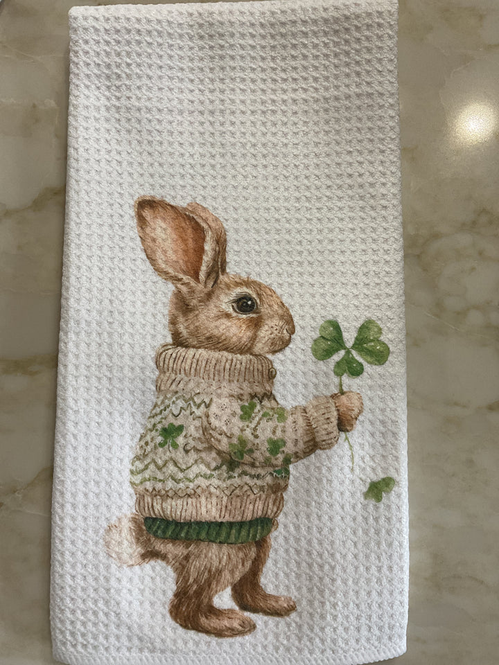 White Waffle Weave Towel