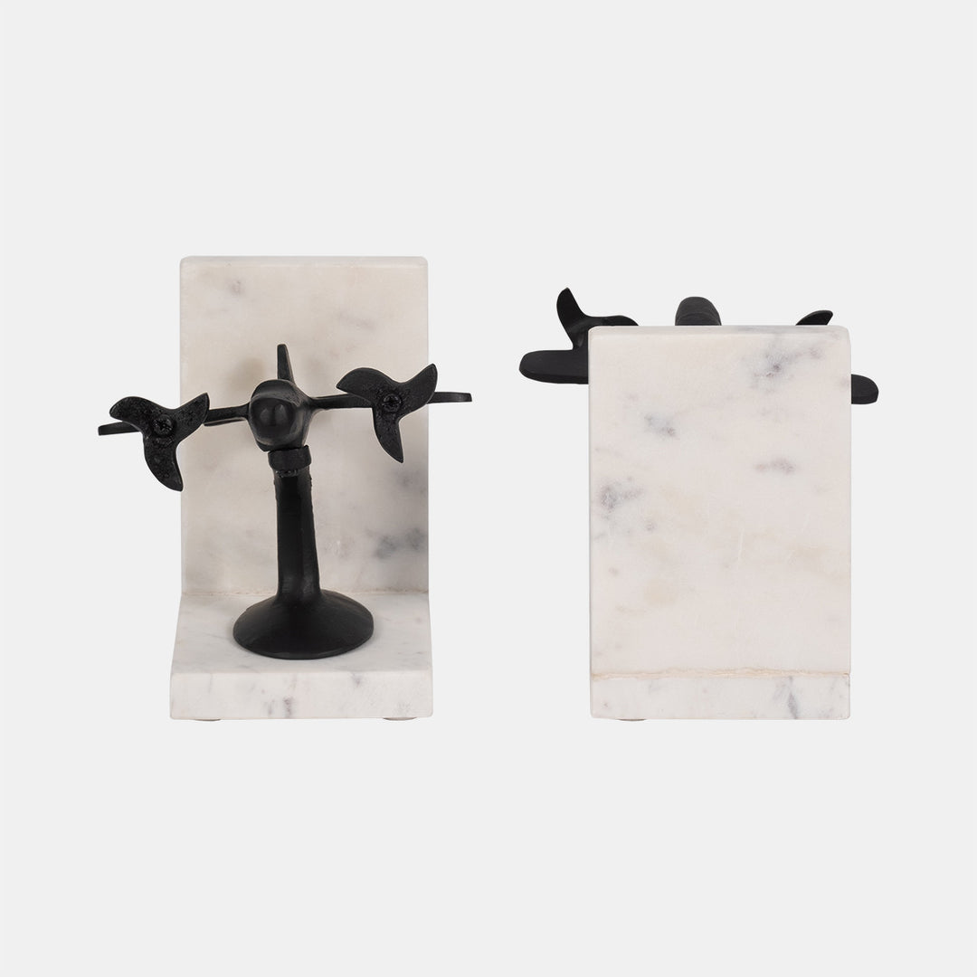 Aviator Marble Bookends