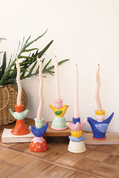 The Songbird Taper Holders