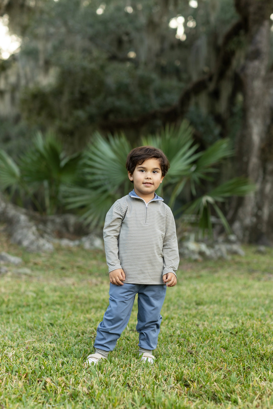 Trailside Stripe Quarter-Zip Set