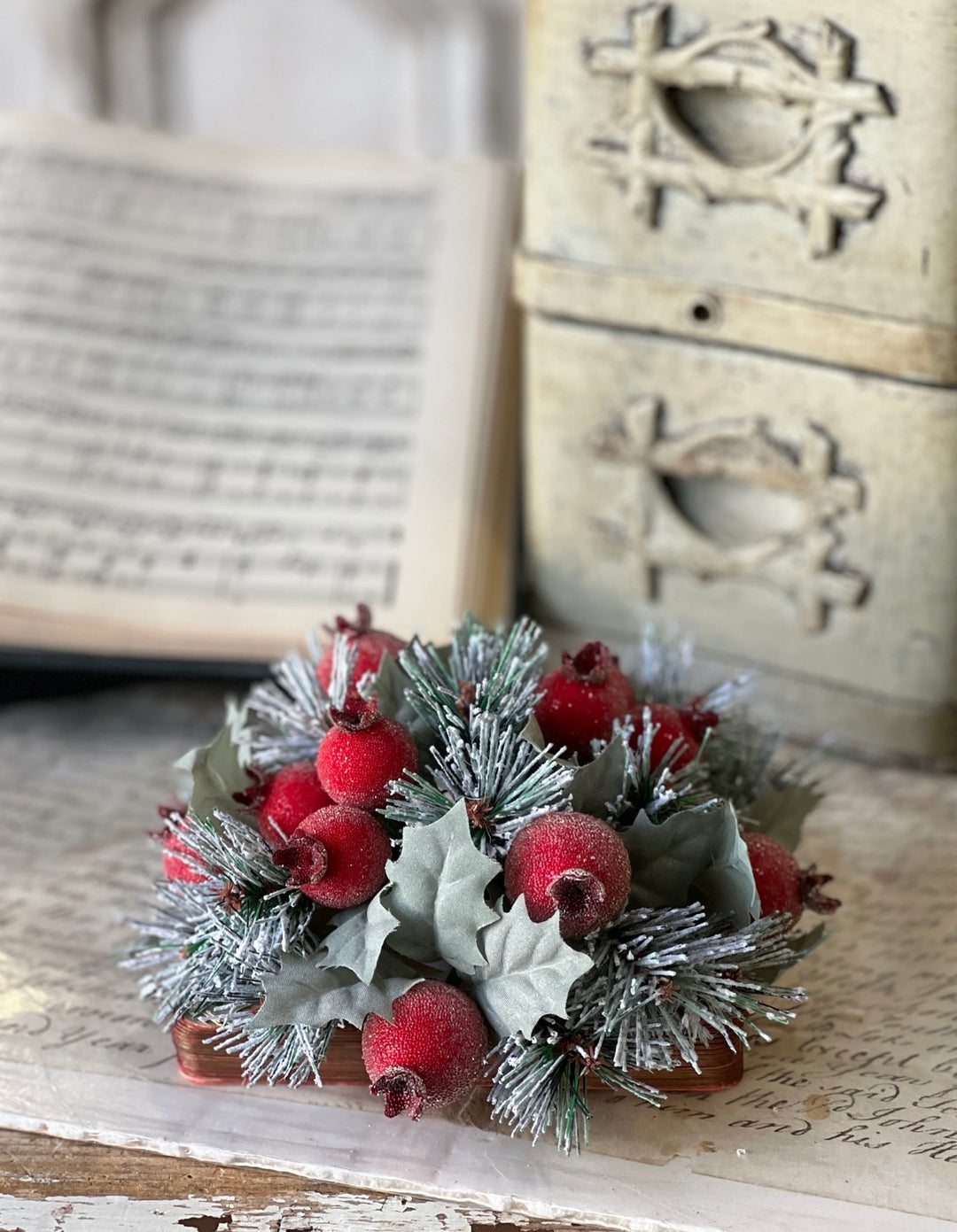 Frosted Pomegranate Half Sphere