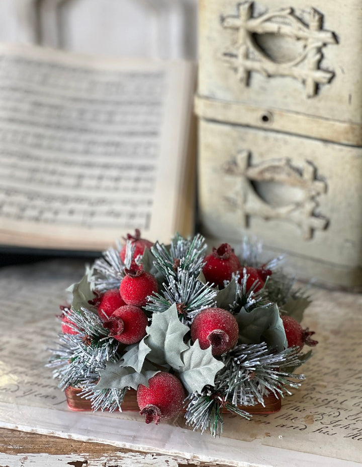 Frosted Pomegranate Half Sphere