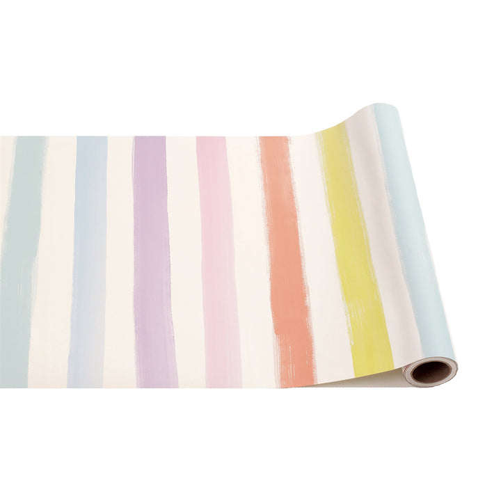 Sorbet Painted Stripe Paper Table Runner