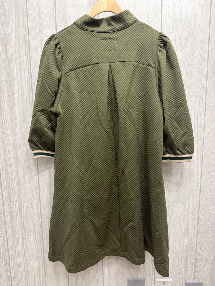 Piper Puff-Sleeve Dress – Olive