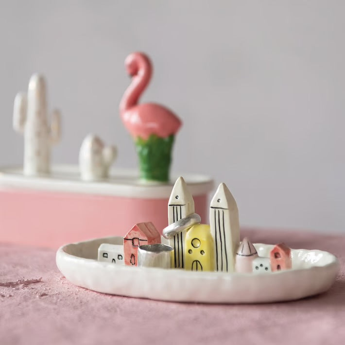 Stoneware City Ring Dish