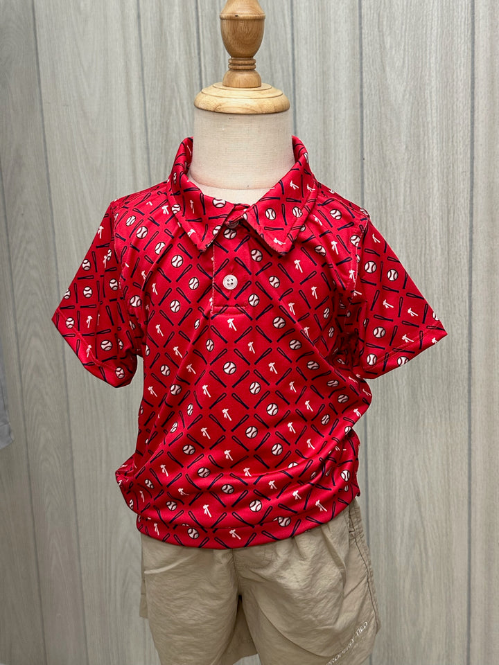 Atlanta Red Baseball Polo