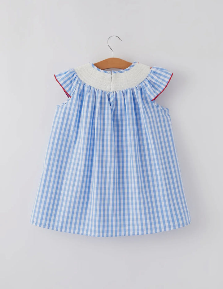 Americana Smocked Embroidered Dress