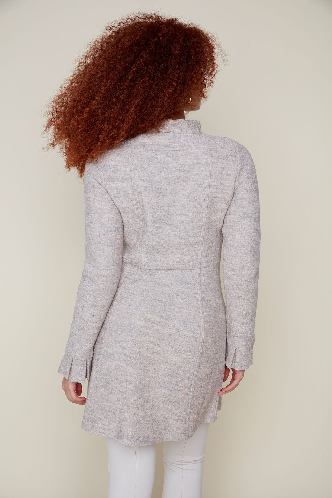 Graceful Ruffle Button Coat